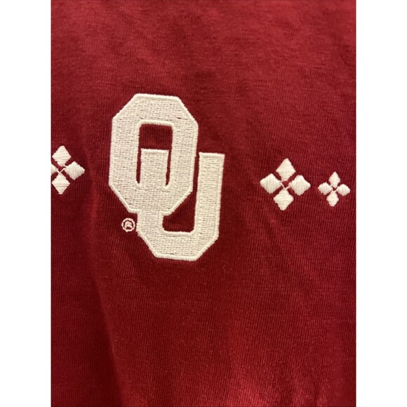 Red Oak Sportswear Girls OU Oklahoma University Long Sleeve T-Shirt 14/16 Maroon - Picture 6 of 10